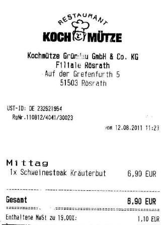 vdth Hffner Kochmtze Restaurant